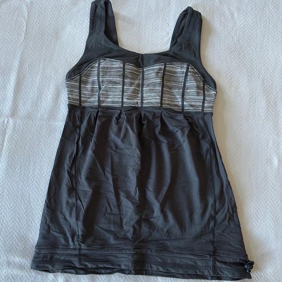 Lululemon Tank Top, Size 4, Grey and White - Picture 1 of 10